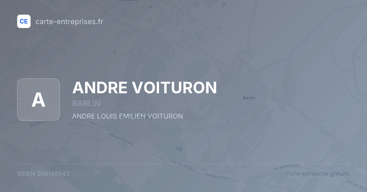 ANDRE VOITURON — 306149543 — fiche entreprise