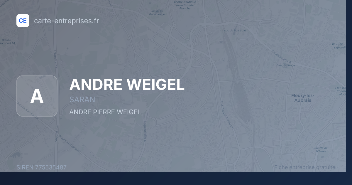 ANDRE WEIGEL — 775535487 — fiche entreprise