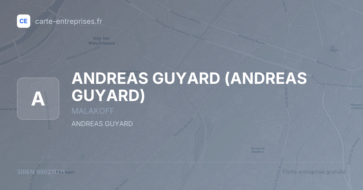 ANDREAS GUYARD — 990211211 — fiche entreprise