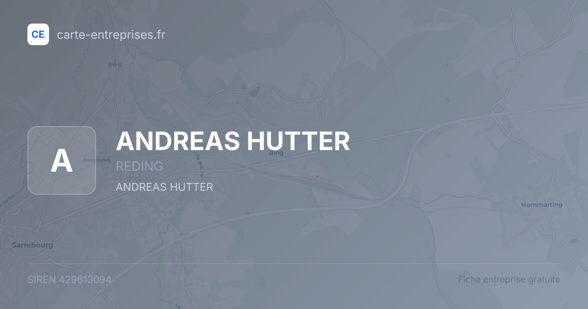 ANDREAS HUTTER — 429613094 — fiche entreprise