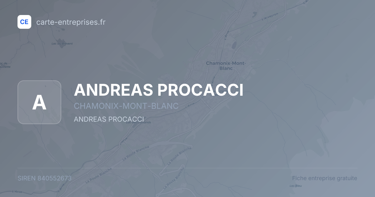 ANDREAS PROCACCI — 840552673 — fiche entreprise