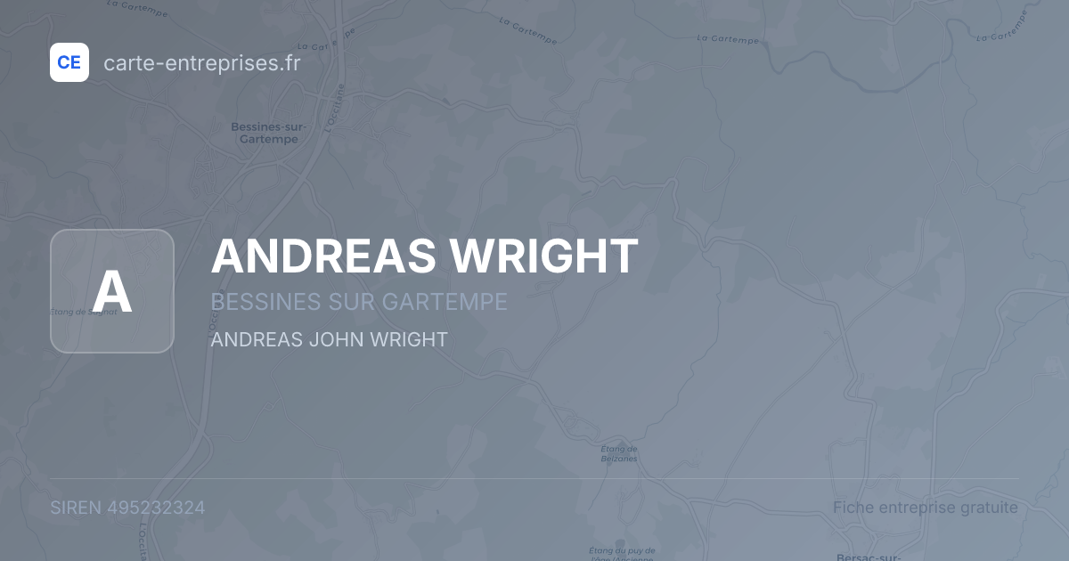 ANDREAS WRIGHT — 495232324 — fiche entreprise