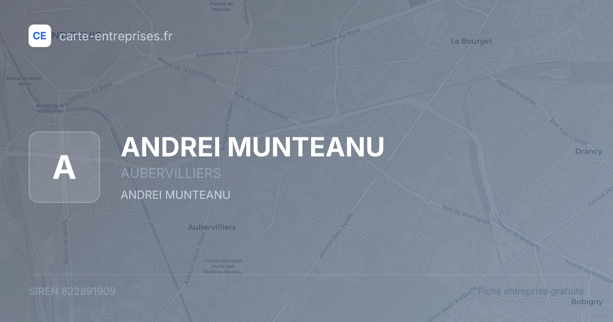 ANDREI MUNTEANU — 822891909 — fiche entreprise