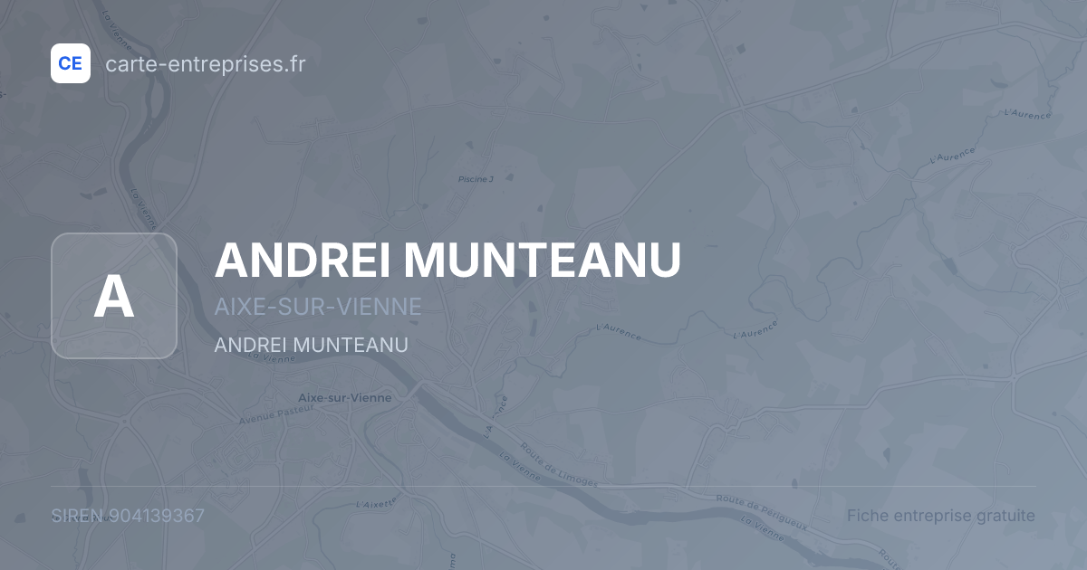 ANDREI MUNTEANU — 904139367 — fiche entreprise
