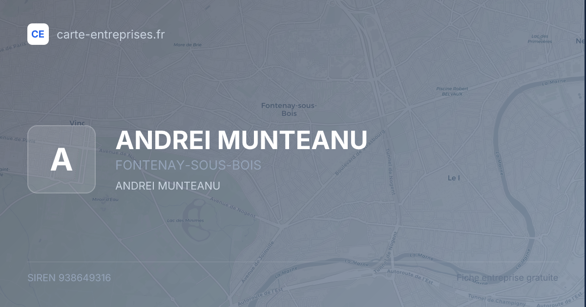 ANDREI MUNTEANU — 938649316 — fiche entreprise