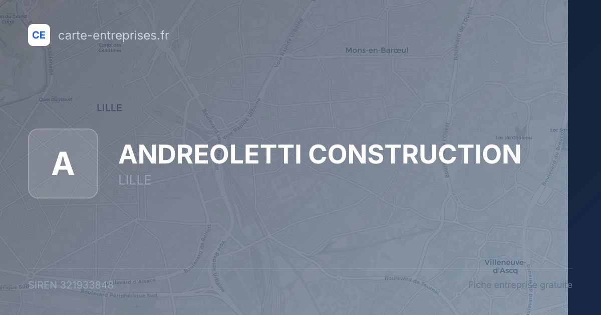 ANDREOLETTI CONSTRUCTION — 321933848 — fiche entreprise