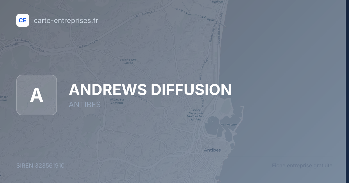 ANDREWS DIFFUSION — 323561910 — fiche entreprise