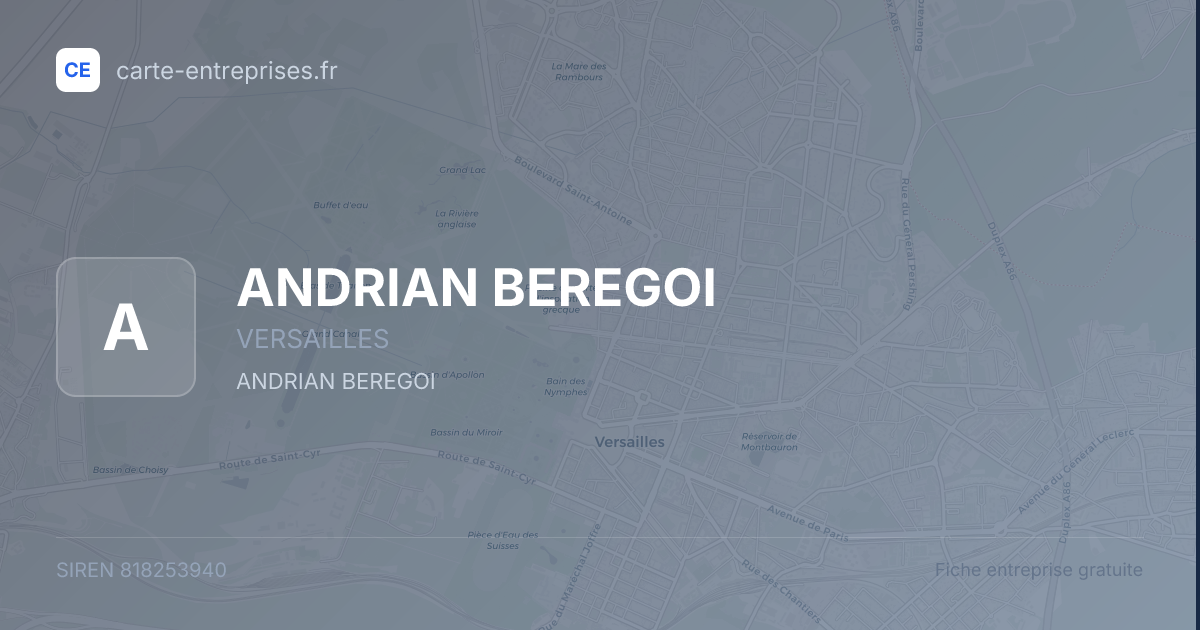 ANDRIAN BEREGOI — 818253940 — fiche entreprise