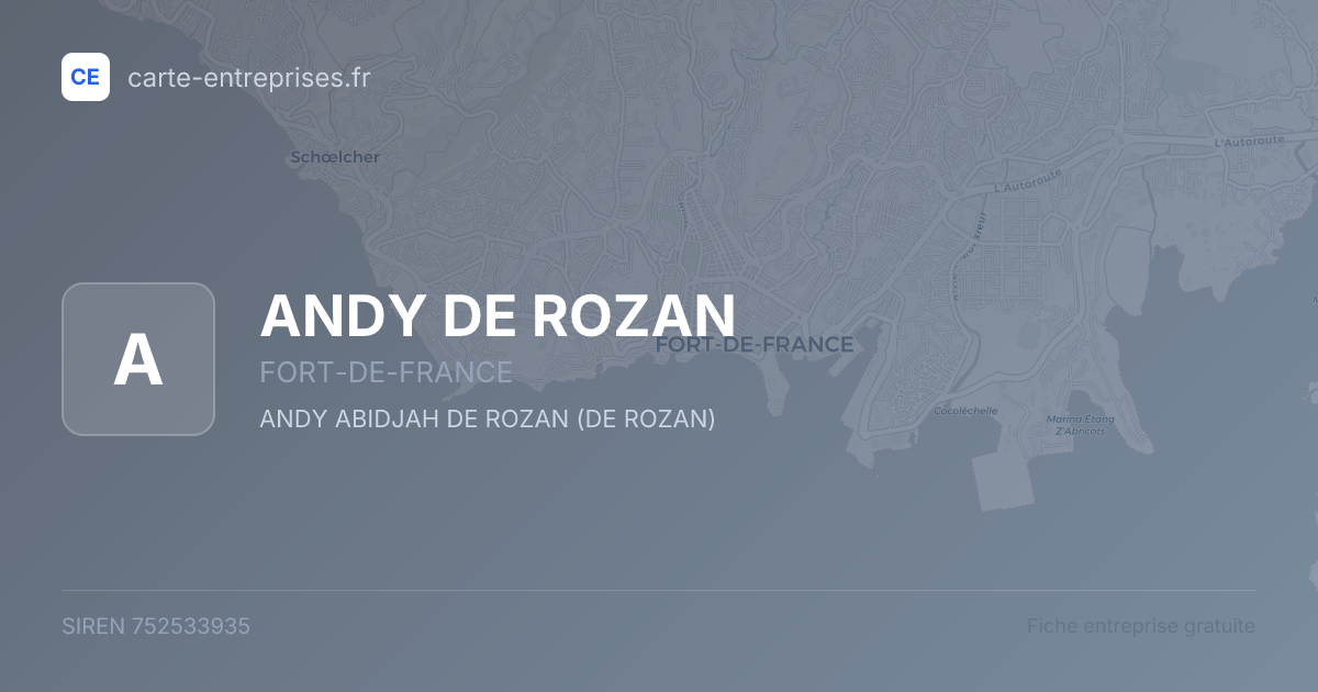 ANDY DE ROZAN — 752533935 — fiche entreprise