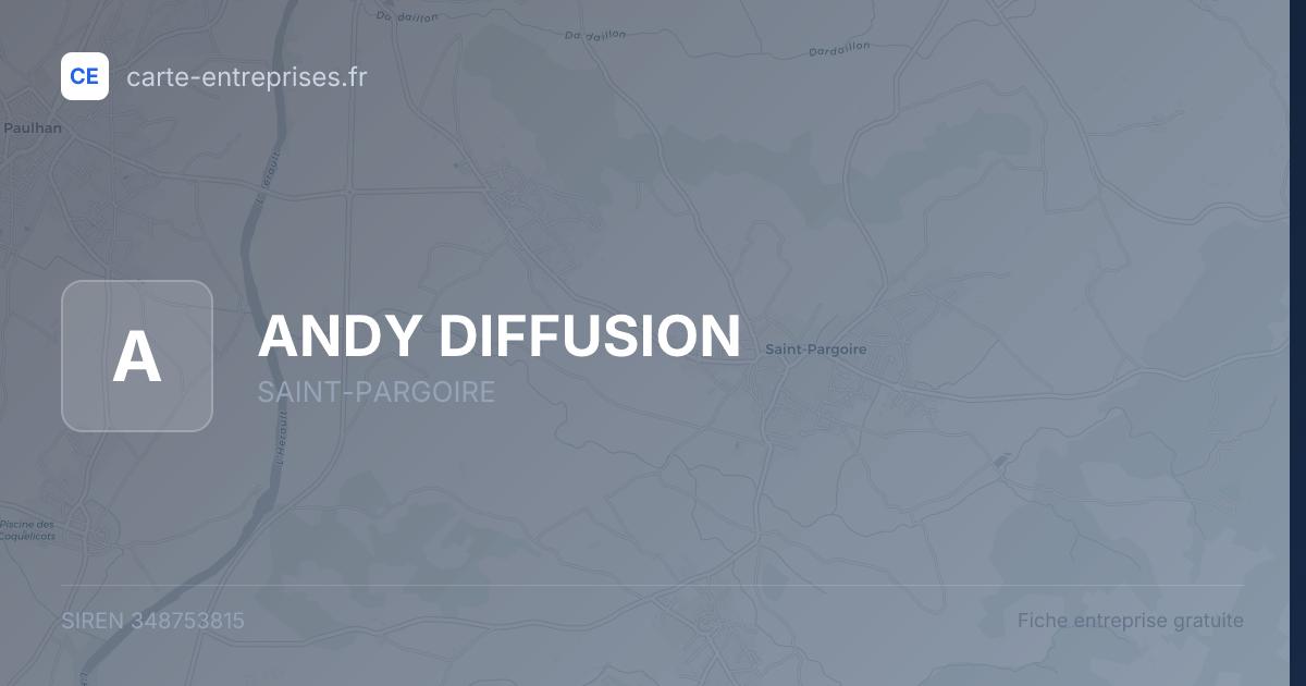 ANDY DIFFUSION — 348753815 — fiche entreprise