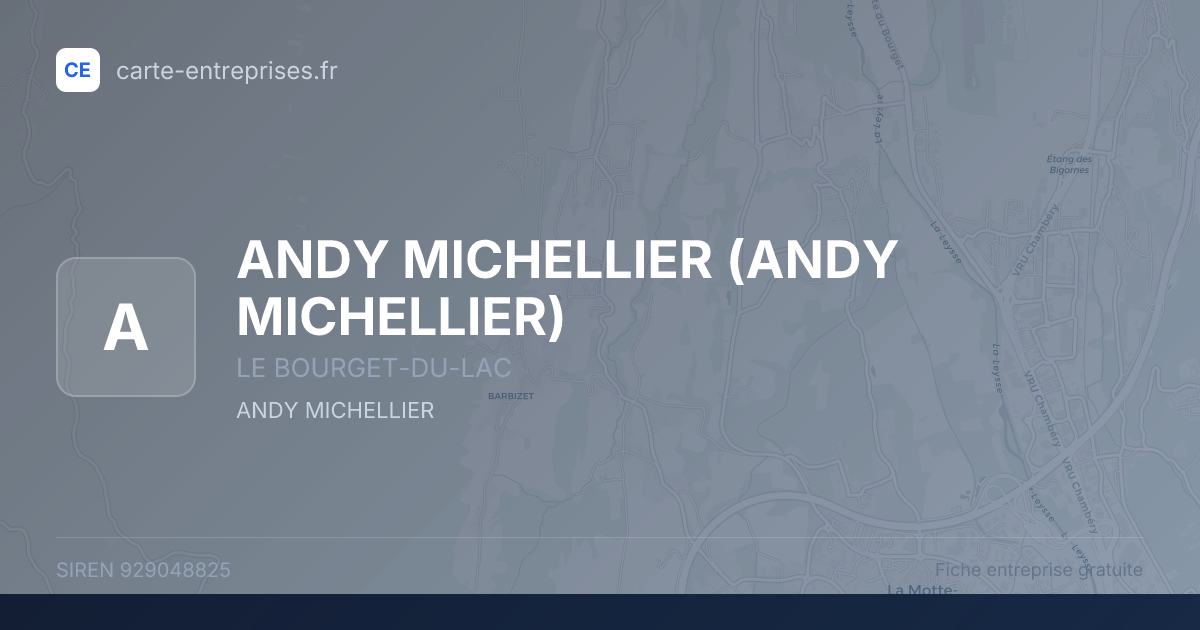 ANDY MICHELLIER — 929048825 — fiche entreprise