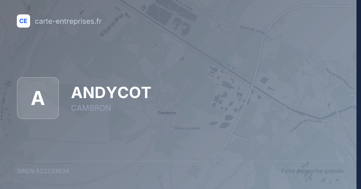 ANDYCOT — 522233634 — fiche entreprise