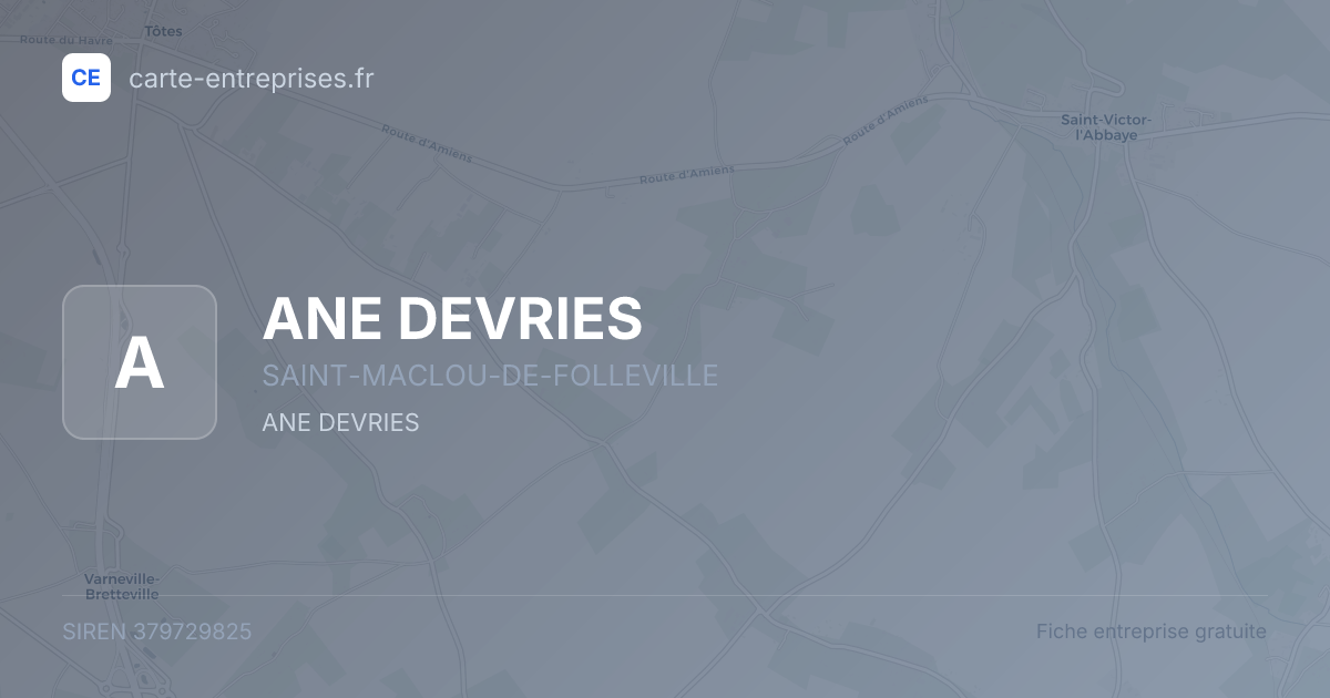 ANE DEVRIES — 379729825 — fiche entreprise