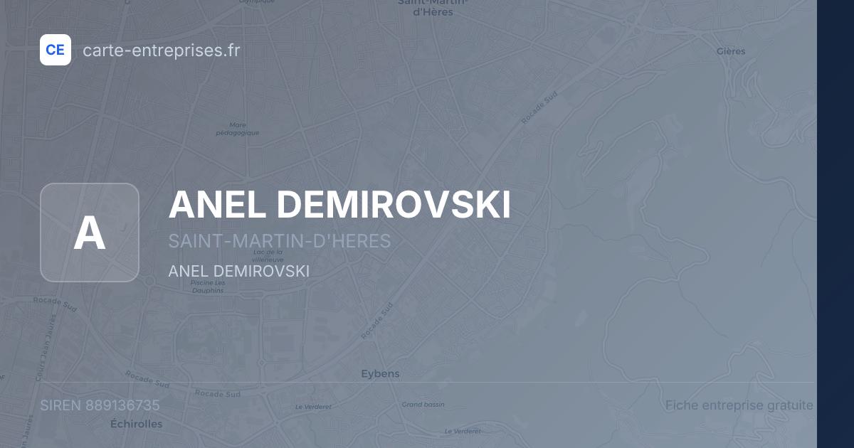 ANEL DEMIROVSKI — 889136735 — fiche entreprise