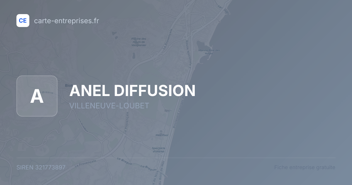 ANEL DIFFUSION — 321773897 — fiche entreprise