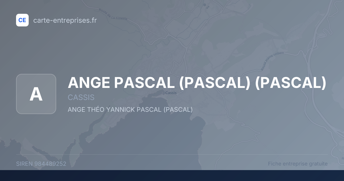 ANGE PASCAL (PASCAL) (PASCAL) — 984489252 — fiche entreprise