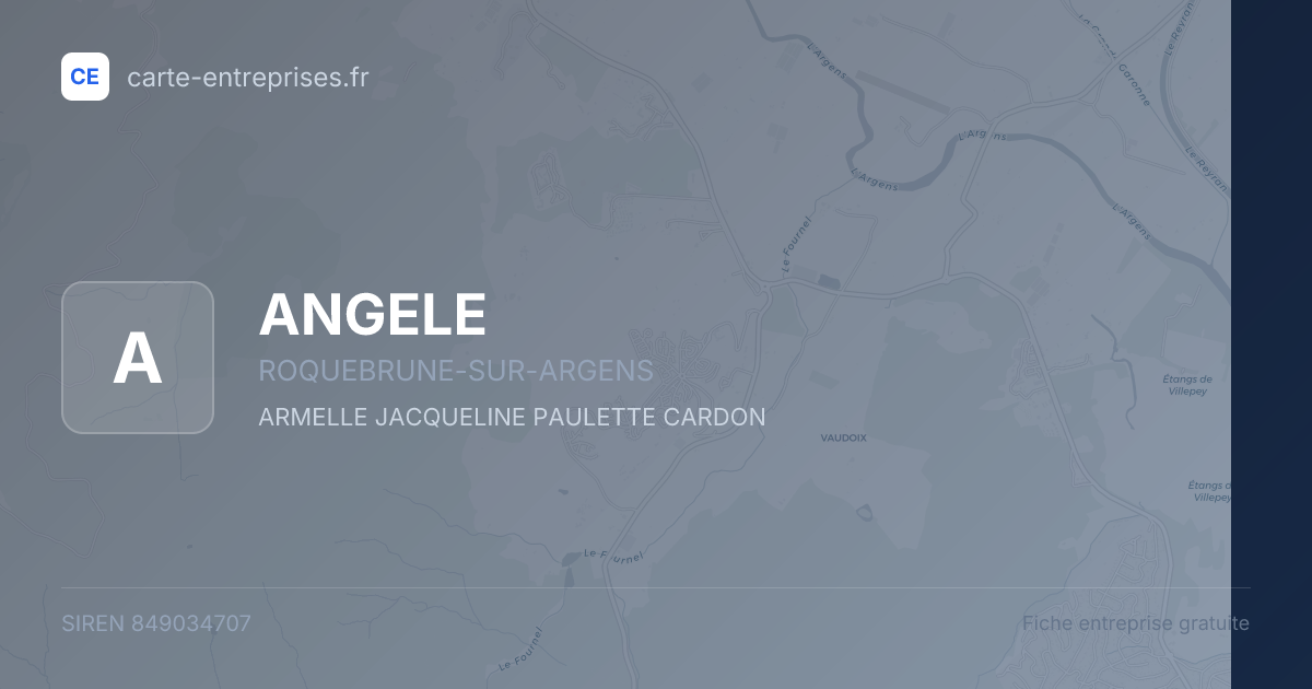 ANGELE — 849034707 — fiche entreprise