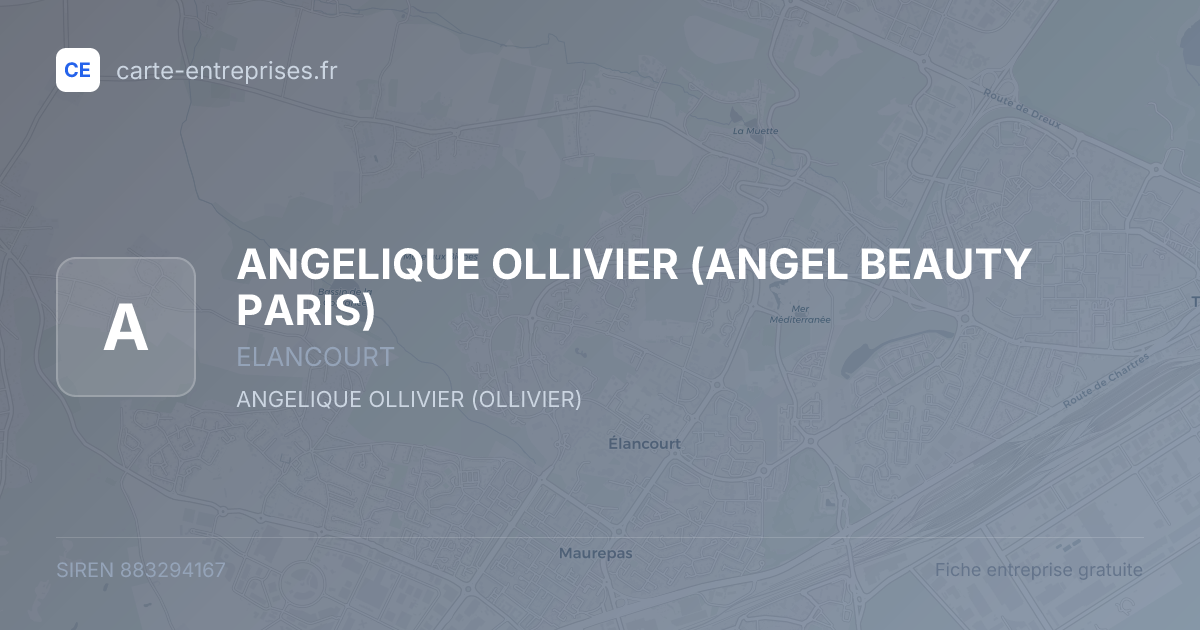 ANGELIQUE OLLIVIER (ANGEL BEAUTY PARIS) — 883294167 — fiche entreprise