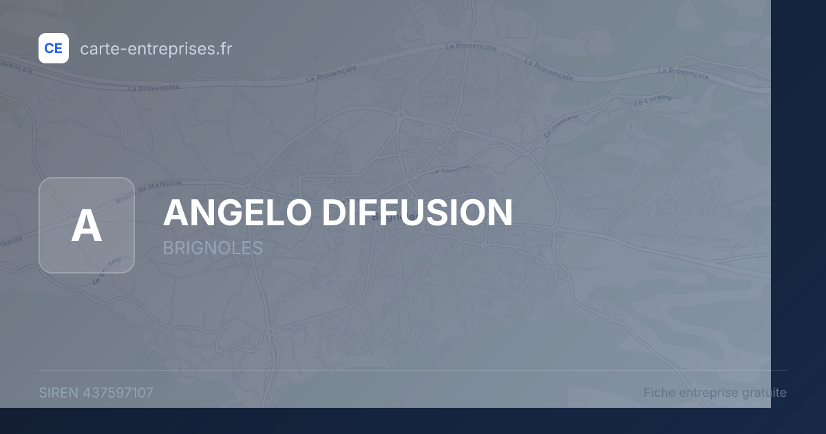 ANGELO DIFFUSION — 437597107 — fiche entreprise