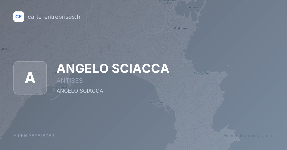 ANGELO SCIACCA — 389818089 — fiche entreprise