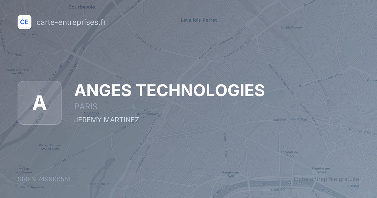 ANGES TECHNOLOGIES — 749900551 — fiche entreprise