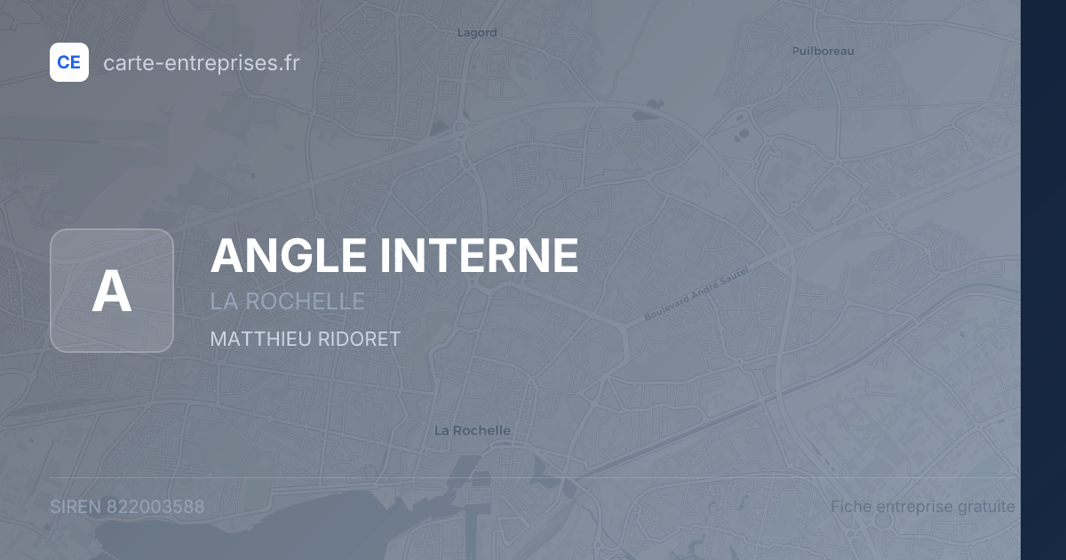 ANGLE INTERNE — 822003588 — fiche entreprise