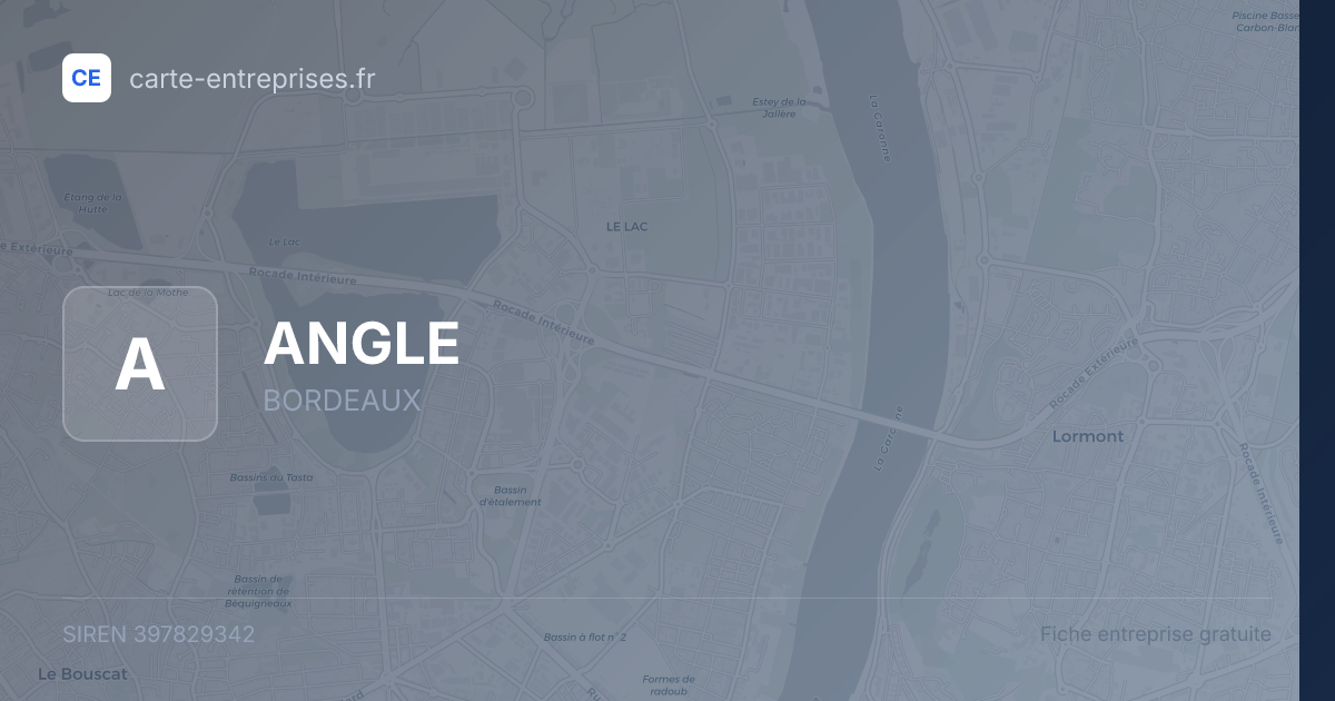 ANGLE — 397829342 — fiche entreprise