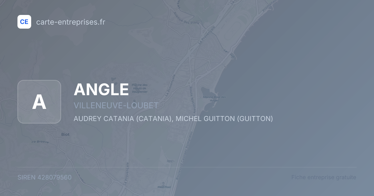 ANGLE — 428079560 — fiche entreprise