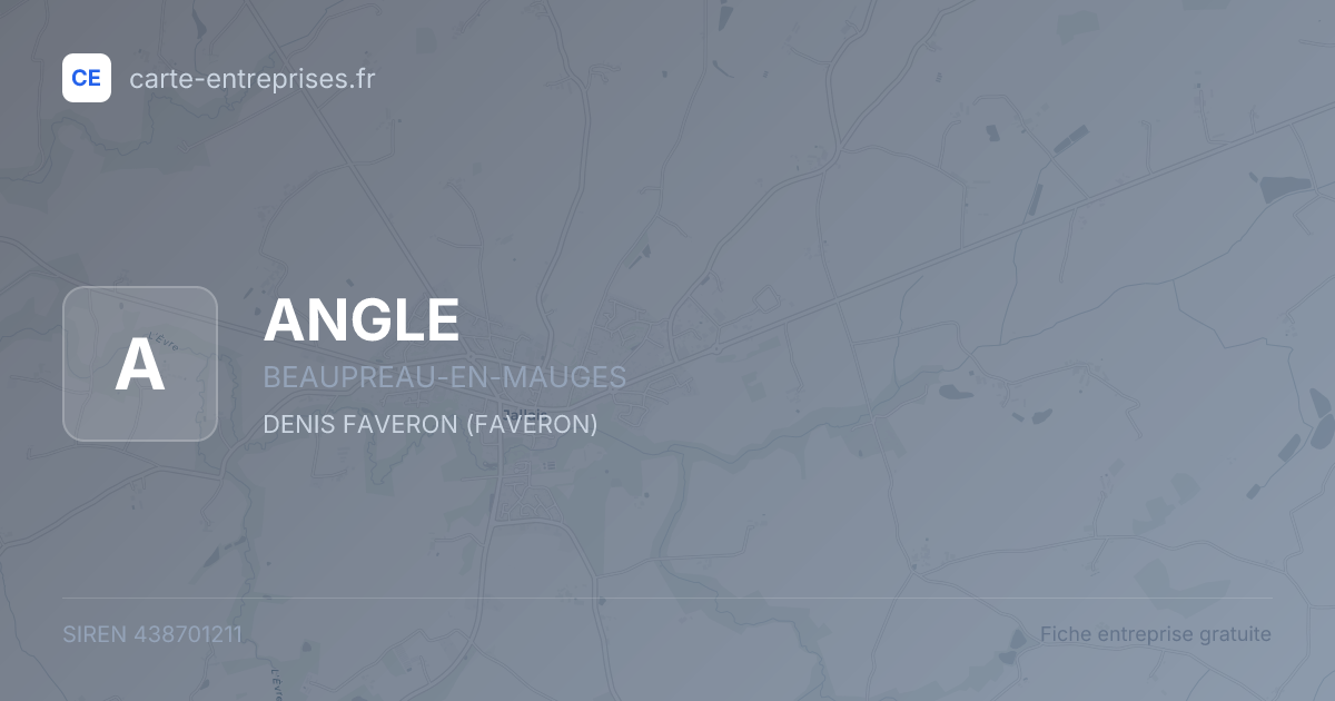 ANGLE — 438701211 — fiche entreprise