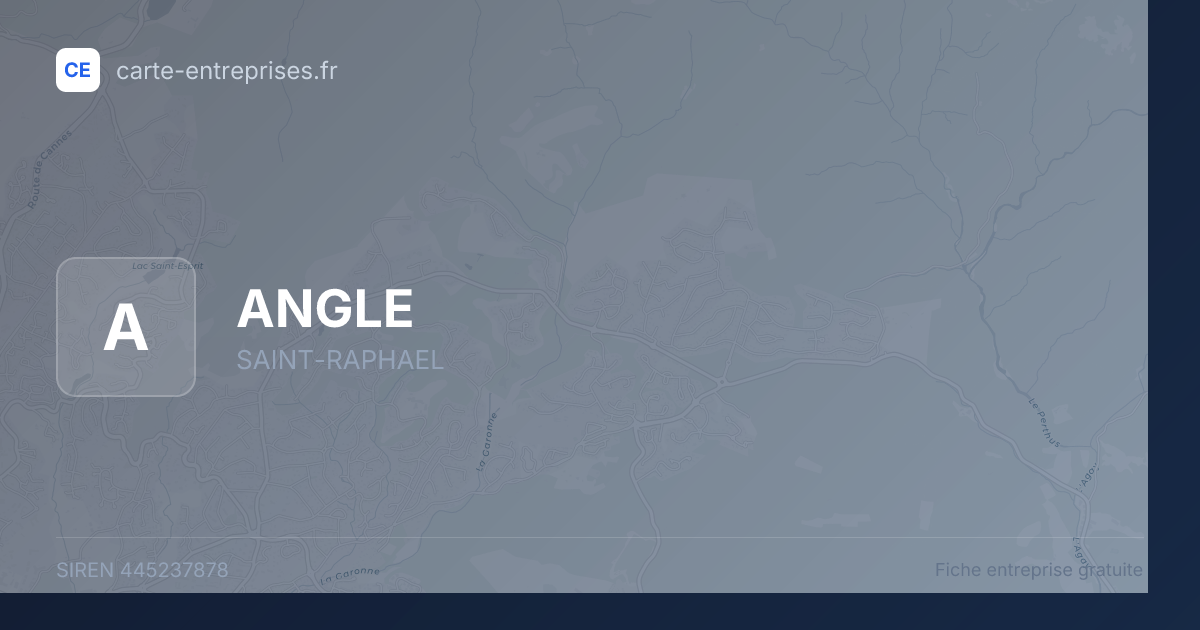 ANGLE — 445237878 — fiche entreprise