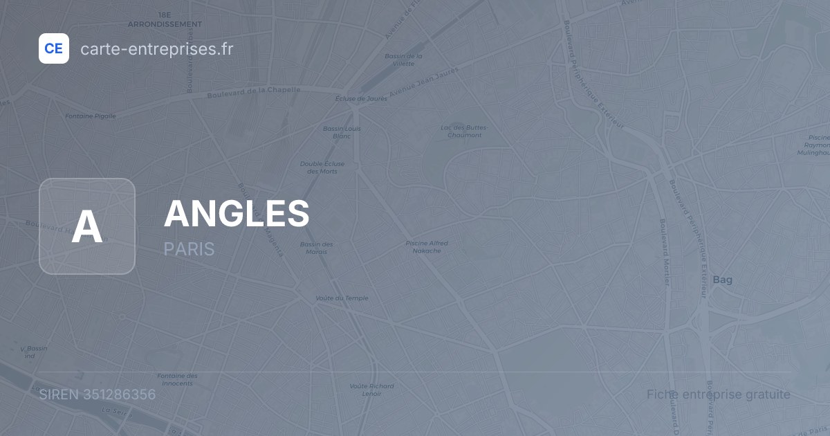 ANGLES — 351286356 — fiche entreprise