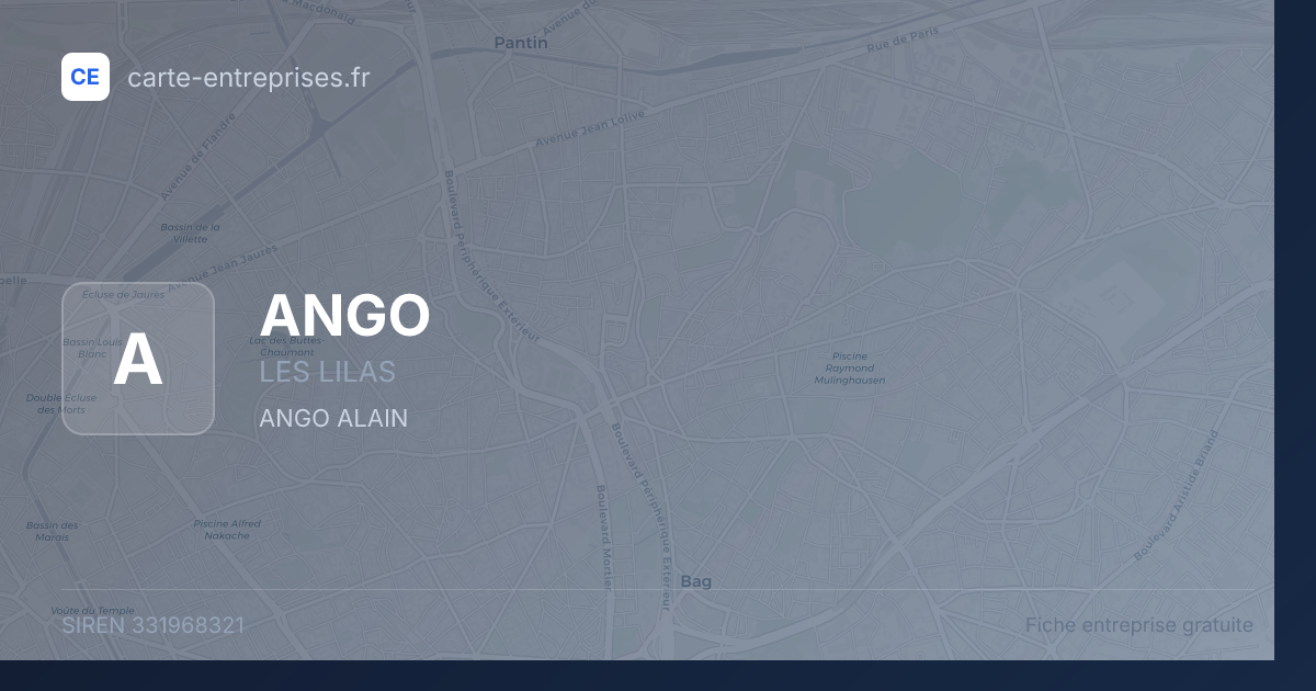 ANGO — 331968321 — fiche entreprise
