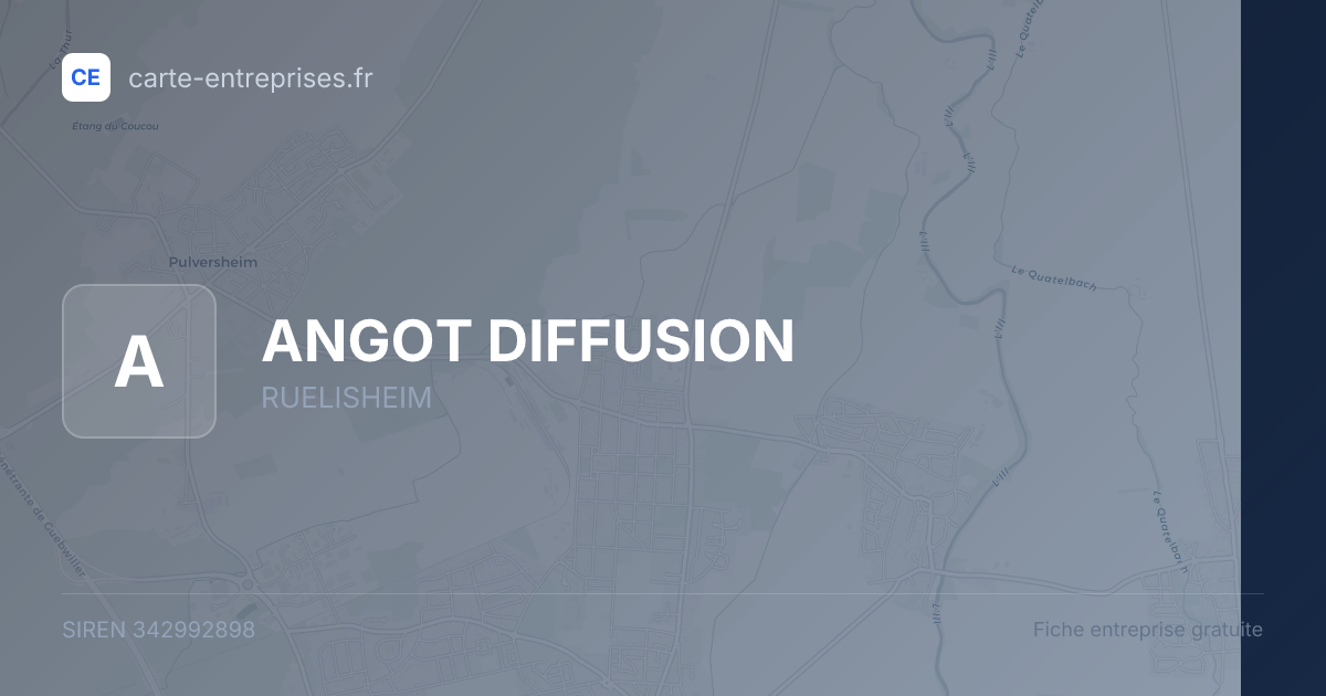 ANGOT DIFFUSION — 342992898 — fiche entreprise
