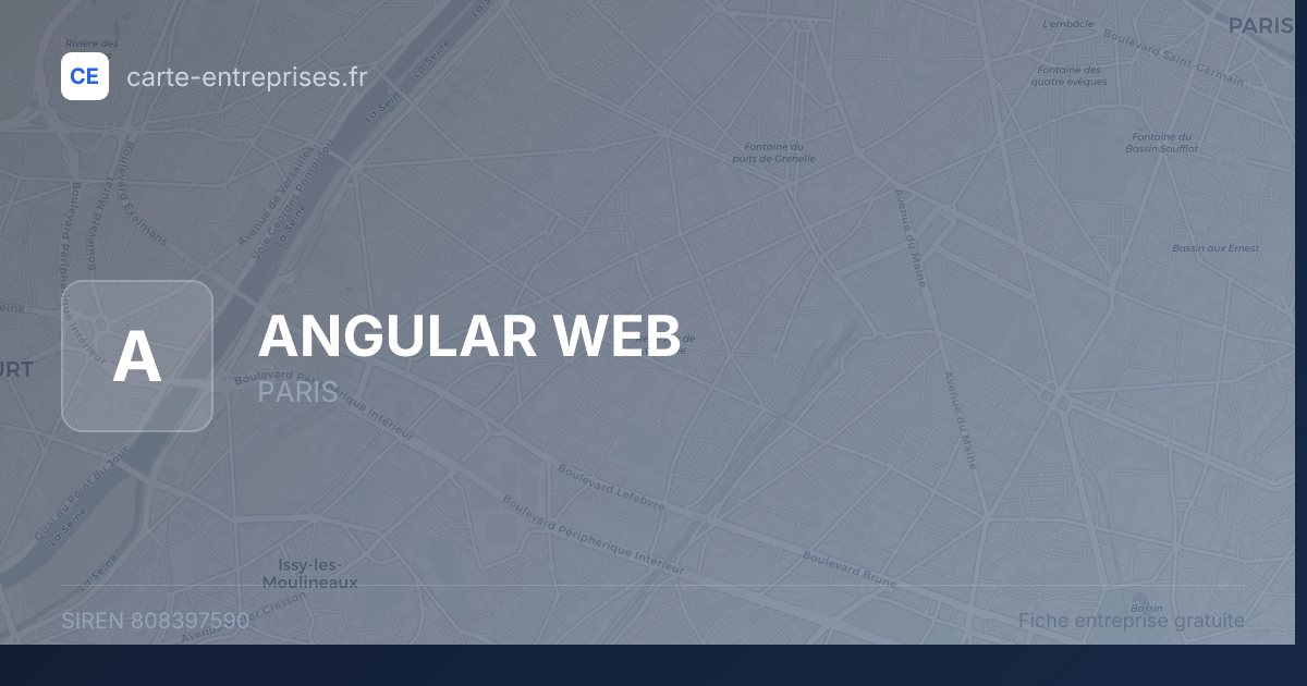 ANGULAR WEB — 808397590 — fiche entreprise