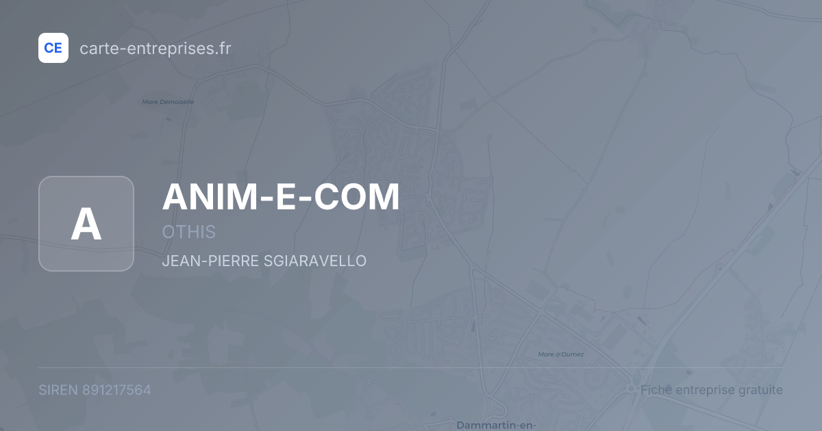 ANIM-E-COM — 891217564 — fiche entreprise