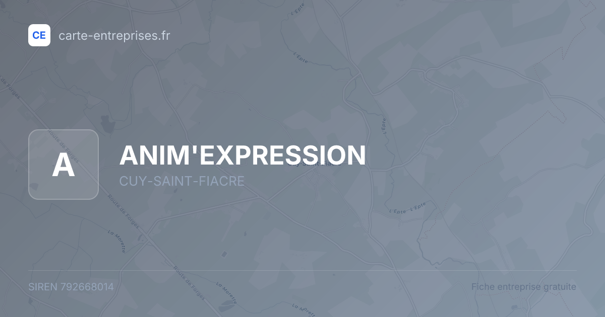 ANIM'EXPRESSION — 792668014 — fiche entreprise