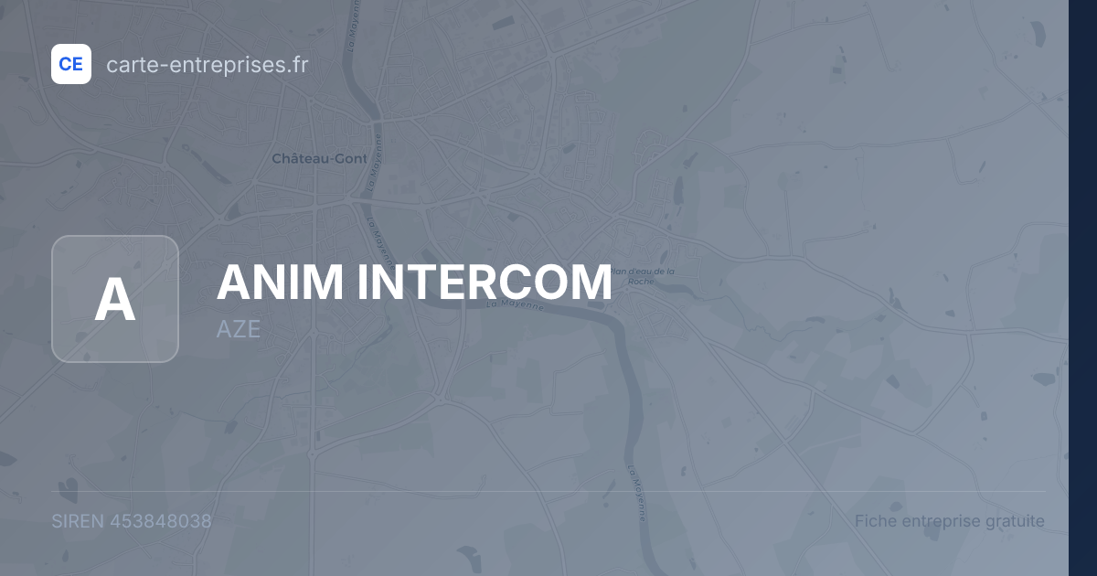 ANIM INTERCOM — 453848038 — fiche entreprise