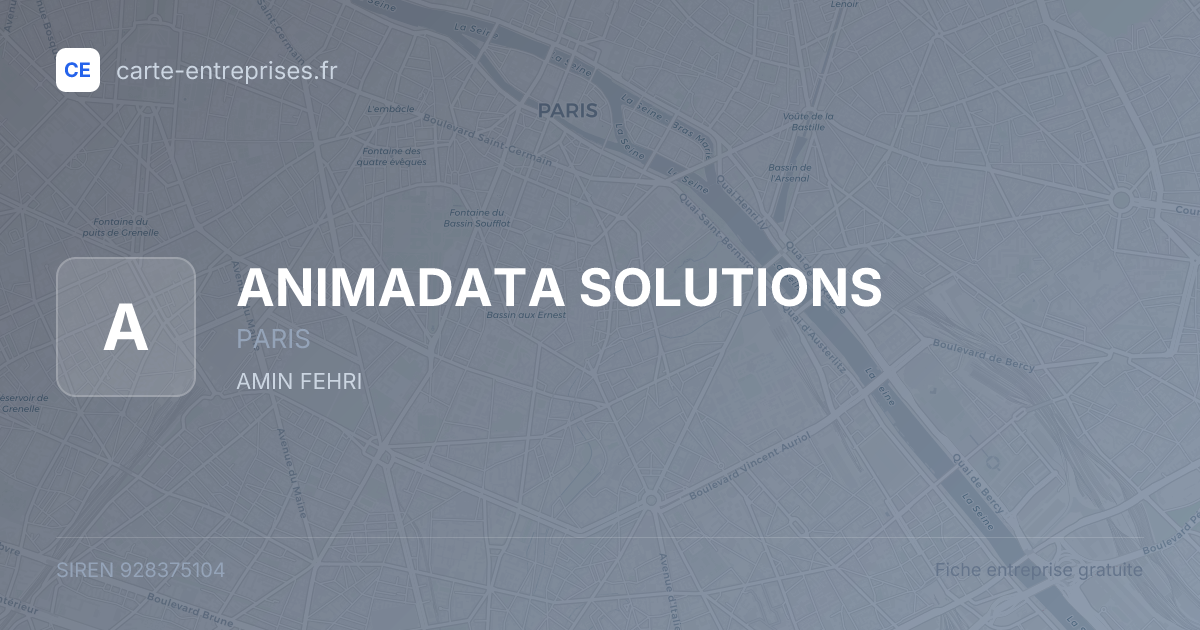 ANIMADATA SOLUTIONS — 928375104 — fiche entreprise
