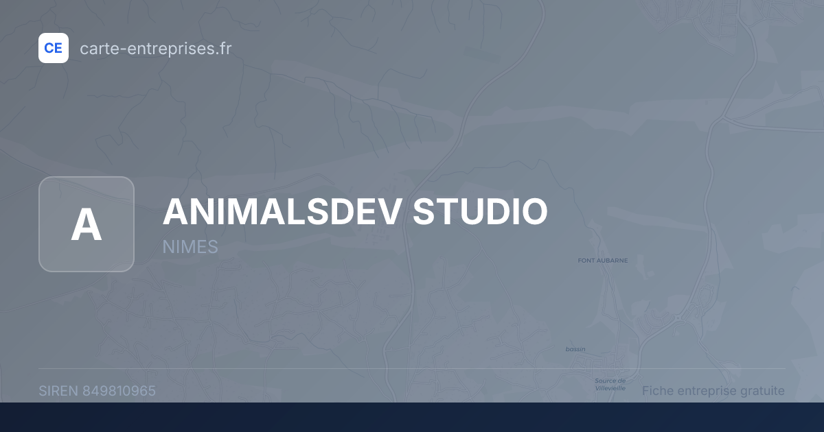 ANIMALSDEV STUDIO — 849810965 — fiche entreprise