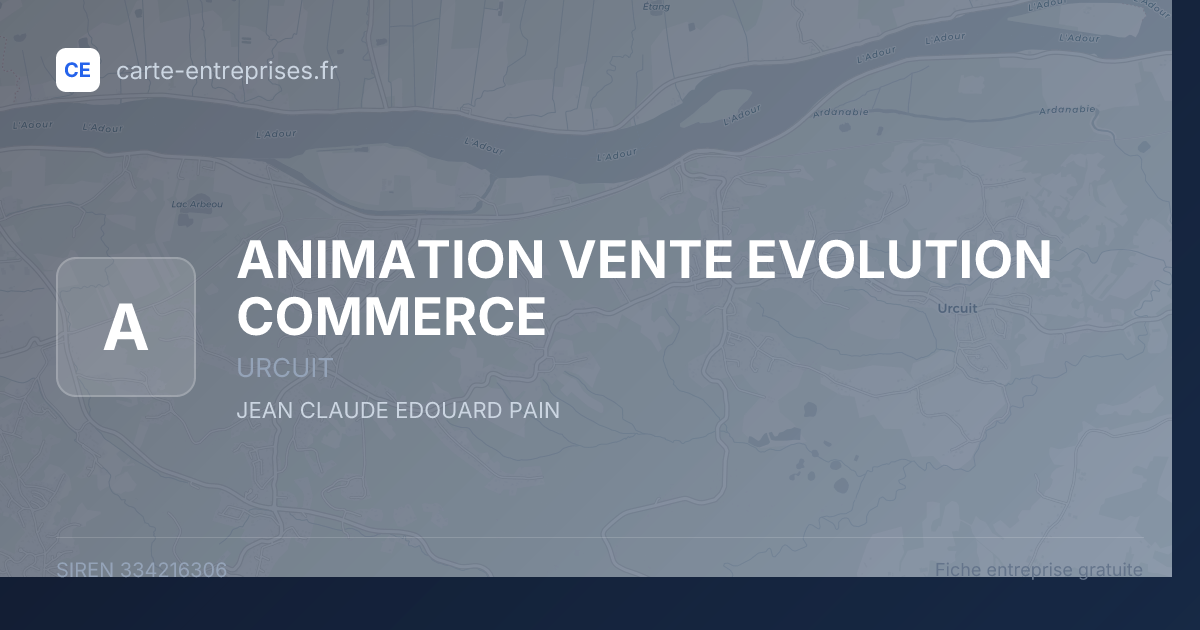 ANIMATION VENTE EVOLUTION COMMERCE — 334216306 — fiche entreprise