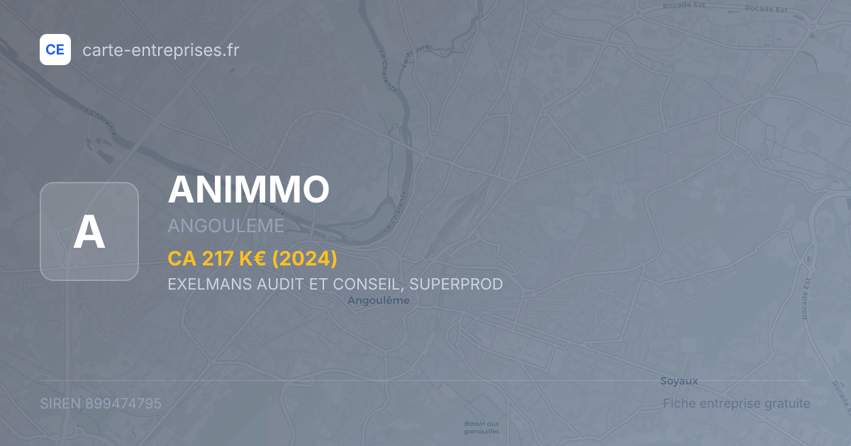 ANIMMO — 899474795 — fiche entreprise