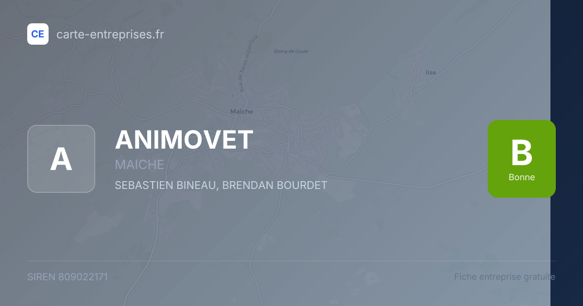 ANIMOVET — 809022171 — fiche entreprise