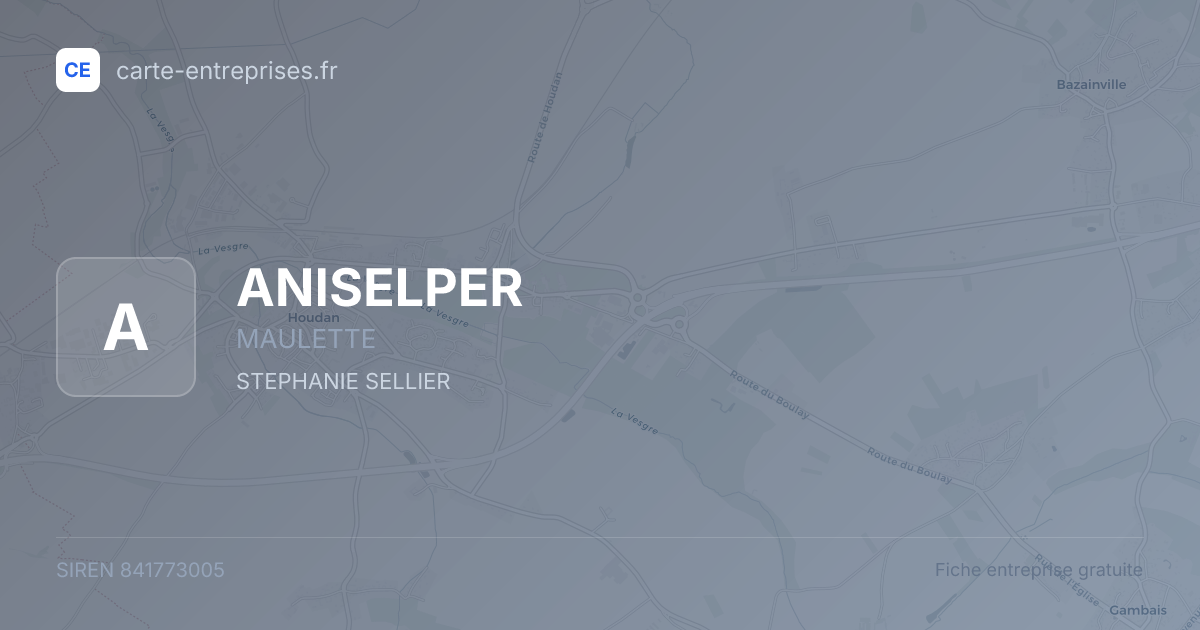 ANISELPER — 841773005 — fiche entreprise