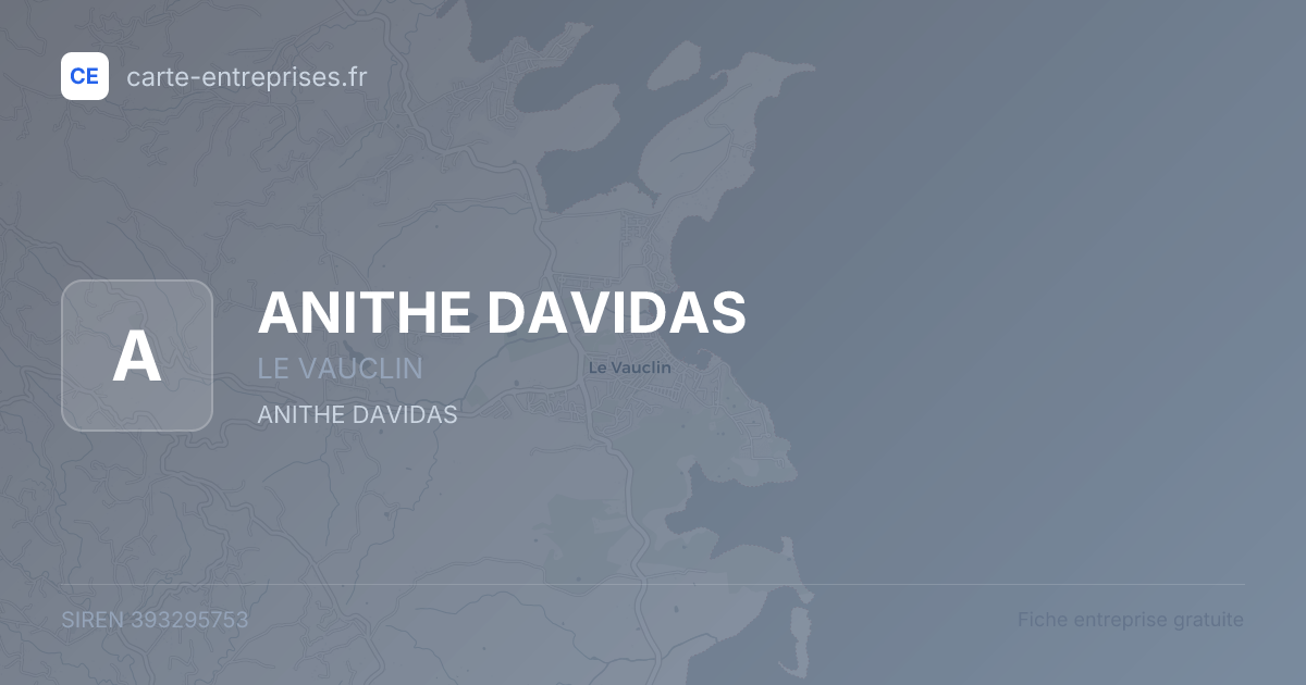 ANITHE DAVIDAS — 393295753 — fiche entreprise
