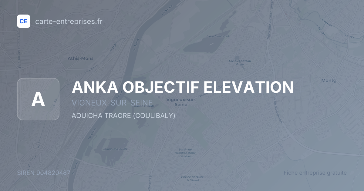 ANKA OBJECTIF ELEVATION — 904820487 — fiche entreprise