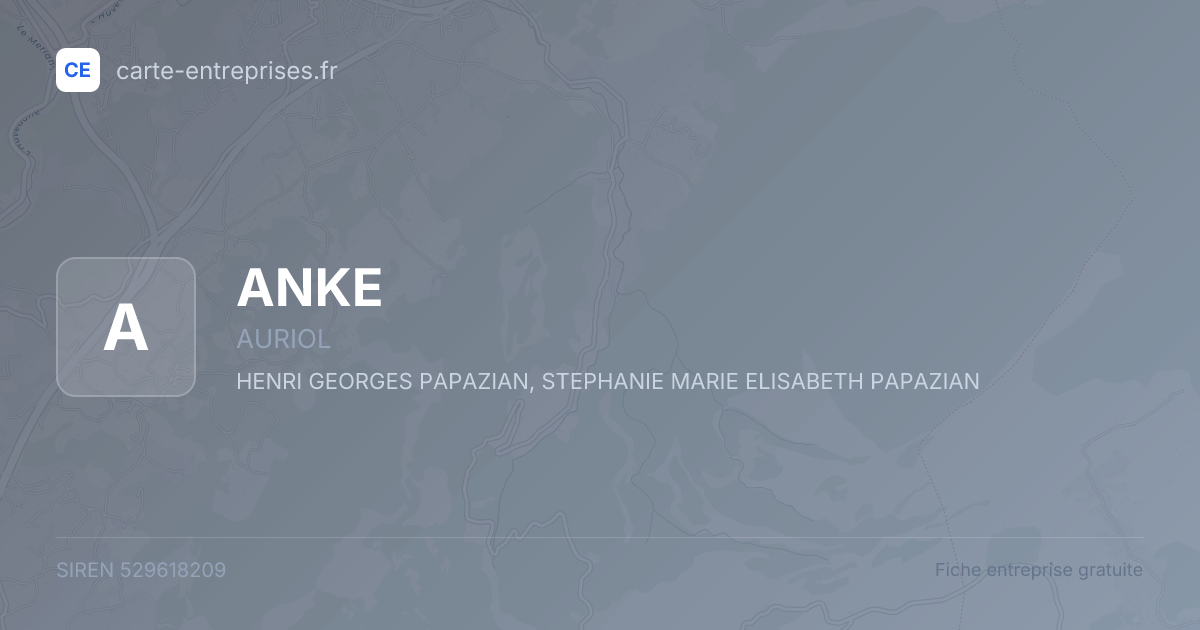 ANKE — 529618209 — fiche entreprise