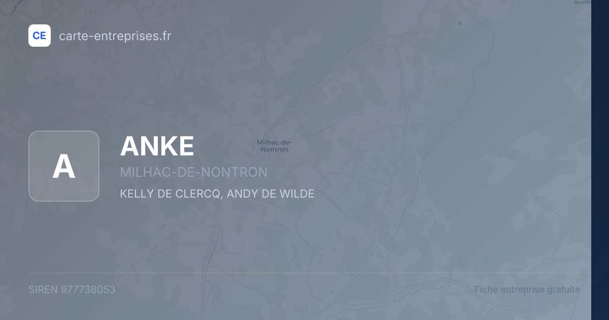 ANKE — 977738053 — fiche entreprise