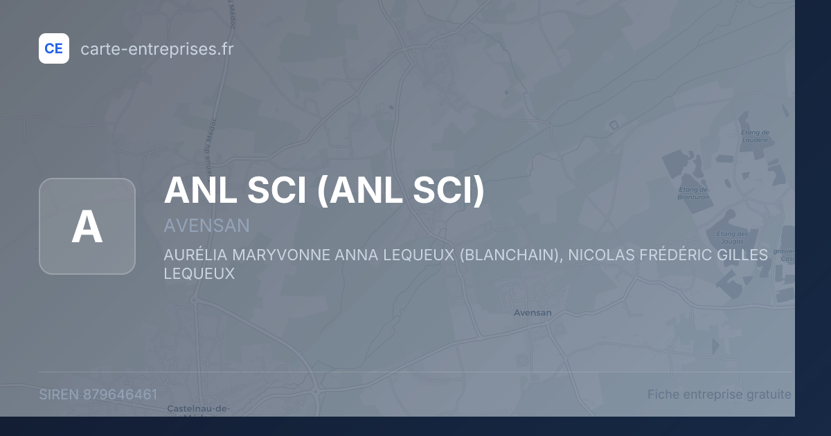ANL SCI — 879646461 — fiche entreprise