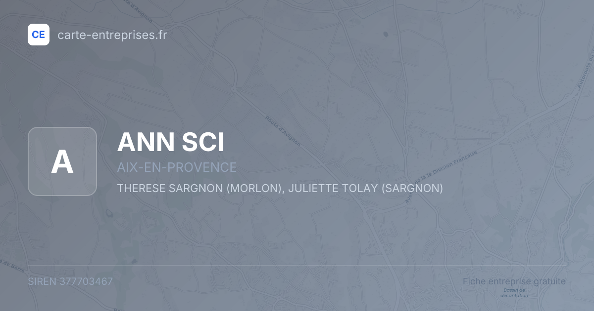 ANN SCI — 377703467 — fiche entreprise