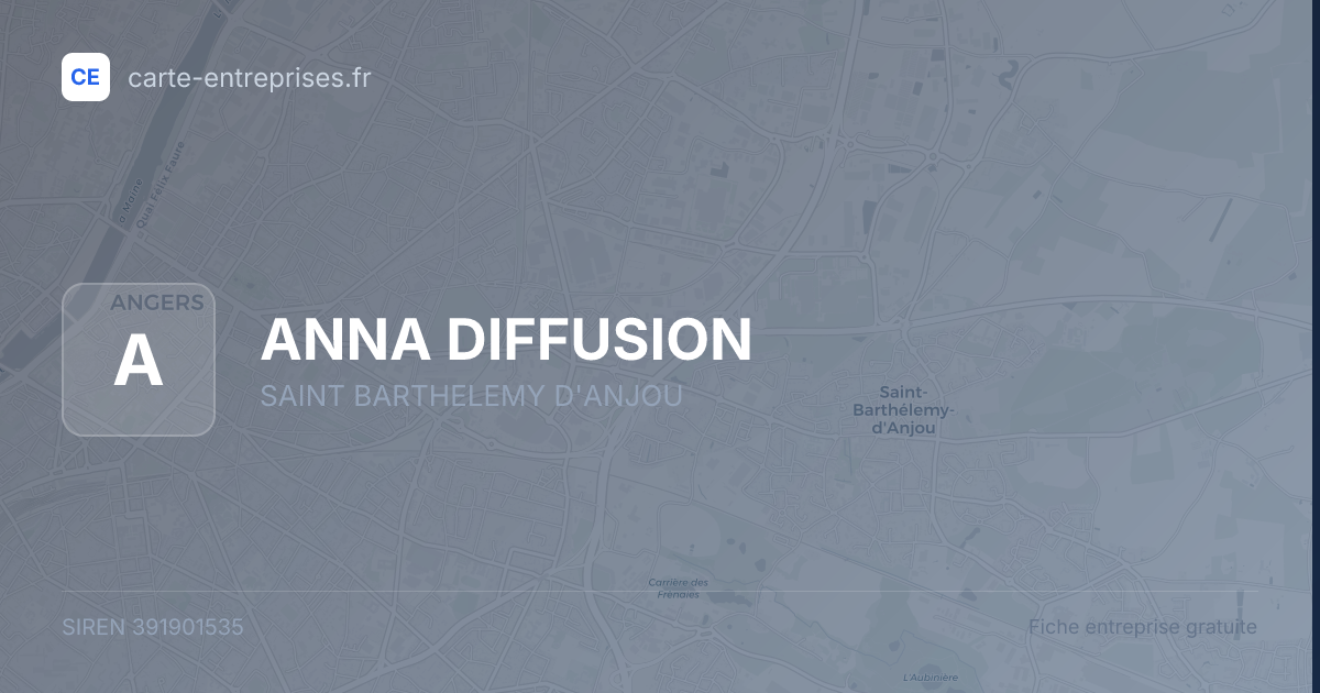 ANNA DIFFUSION — 391901535 — fiche entreprise